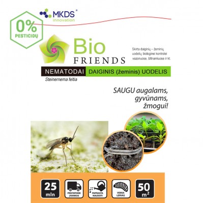 Nematodai DAIGINIŲ UODELIŲ lervoms (S. feltia) 25mln./50 m²